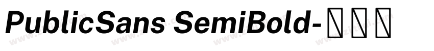 PublicSans SemiBold字体转换